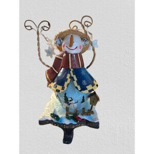Cobble Creek Snowman Stocking Holder Santa 7"